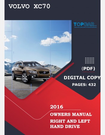 2016 volvo xc70 owners manual lhd & rhd